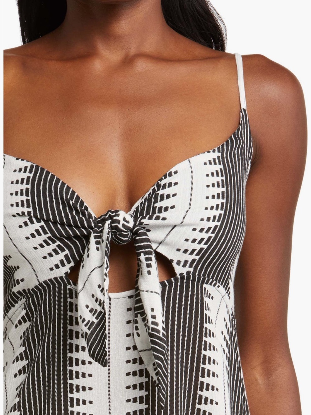 Elan Cut-Out Tie-Front Maxi Cover-Up Sundress - Picture 4 of 7